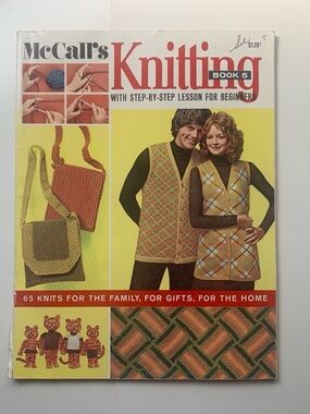 McCall’s Knitting Book 5 Lessons for Beginners 65 Knit Patterns